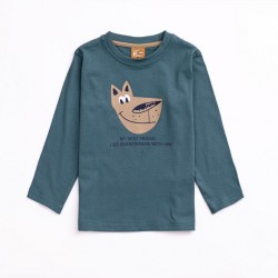 Funky Παιδική Χειμερινή Μπλούζα Μακρυμάνικη Πράσινη 224-306120-1