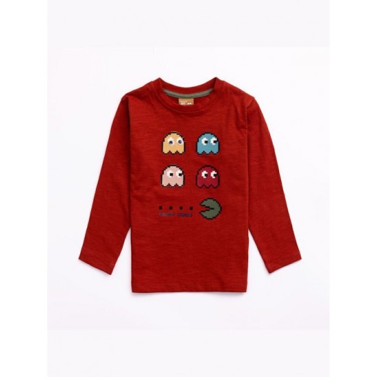 Funky Παιδική Χειμερινή Μπλούζα Μακρυμάνικη Κόκκινη 224-306109-1