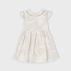 Mayoral Παιδικό Φόρεμα Μπεζ-εκρού 24-03934-039