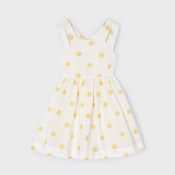 Mayoral Παιδικό Φόρεμα Αμάνικο Λευκό 24-03922-094