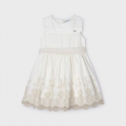 Mayoral Παιδικό Φόρεμα Άσπρο 24-03917-063
