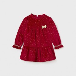 Mayoral Παιδικό Φόρεμα Βελούδινο Κόκκινο 13-02976-042
