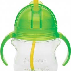 Munchkin Παιδικό Χρωματιστό Κύπελλο Με Ενσωματωμένο Καλαμάκι Green 207 ml